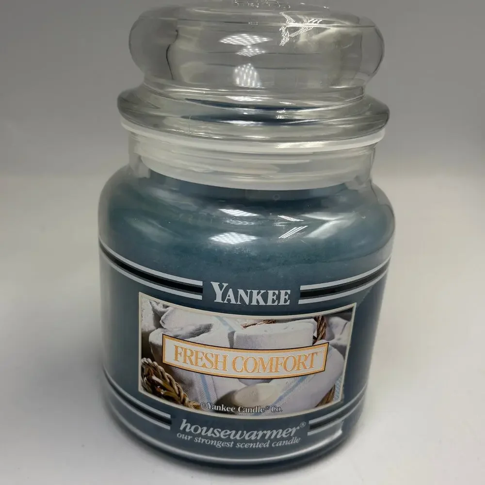 Yankee Candle Fresh Comfort 14.5 oz Black Band Housewarmer Unburned